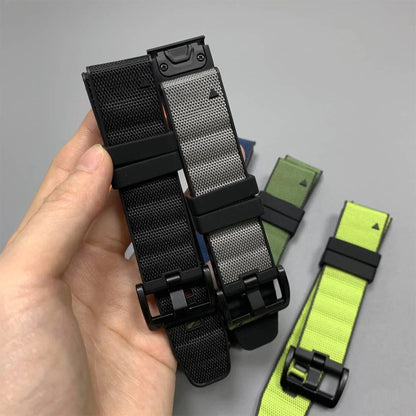 Garmin QuickFit 22mm 26mm nylon silicone watch band multiple colours