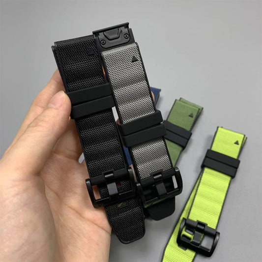 Garmin QuickFit 22mm 26mm nylon silicone watch band multiple colours