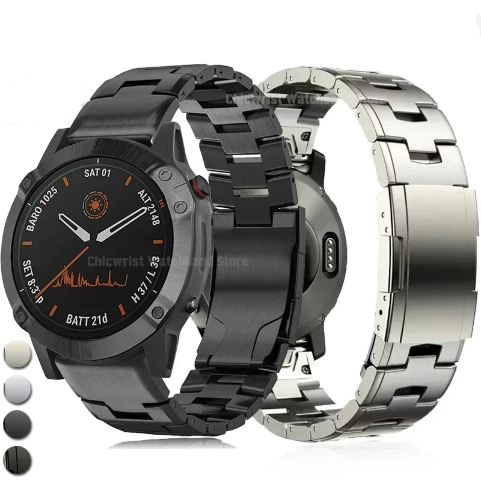 Garmin QuickFit titanium watch band replacement strap