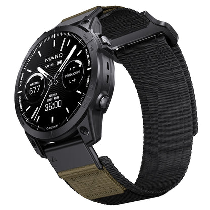 Runcool army green nylon band 22mm 26mm Garmin Fenix sport strap