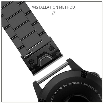 Garmin stainless steel band 26mm rose gold for Fenix 8X 7X 6X Tactix