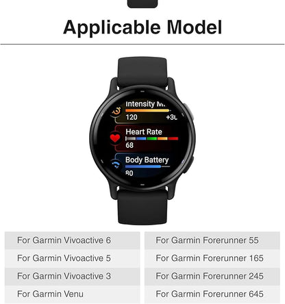 Soft silicone watch strap compatible with Garmin Vivoactive 5 3