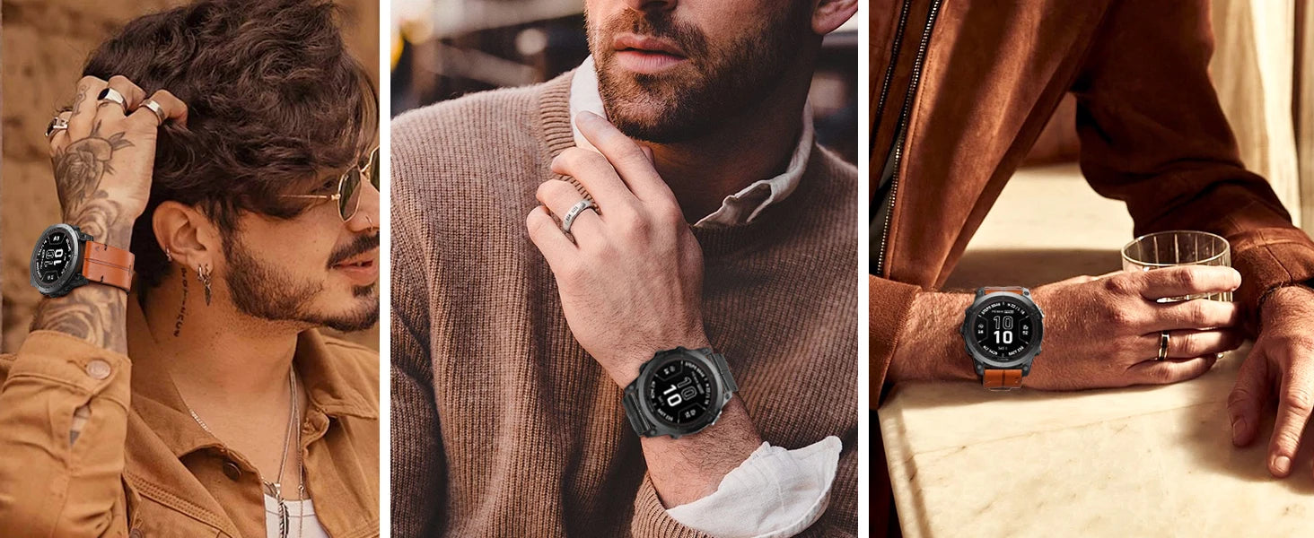 Garmin leather smartwatch watch band