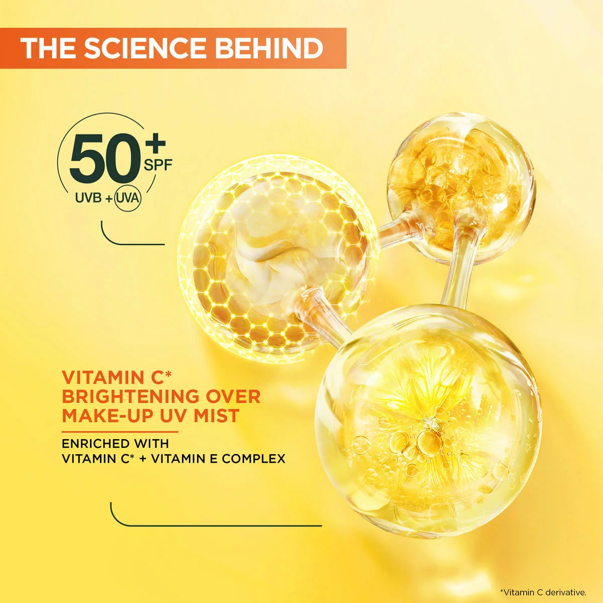 Brightening sunscreen mist with Vitamin C and E