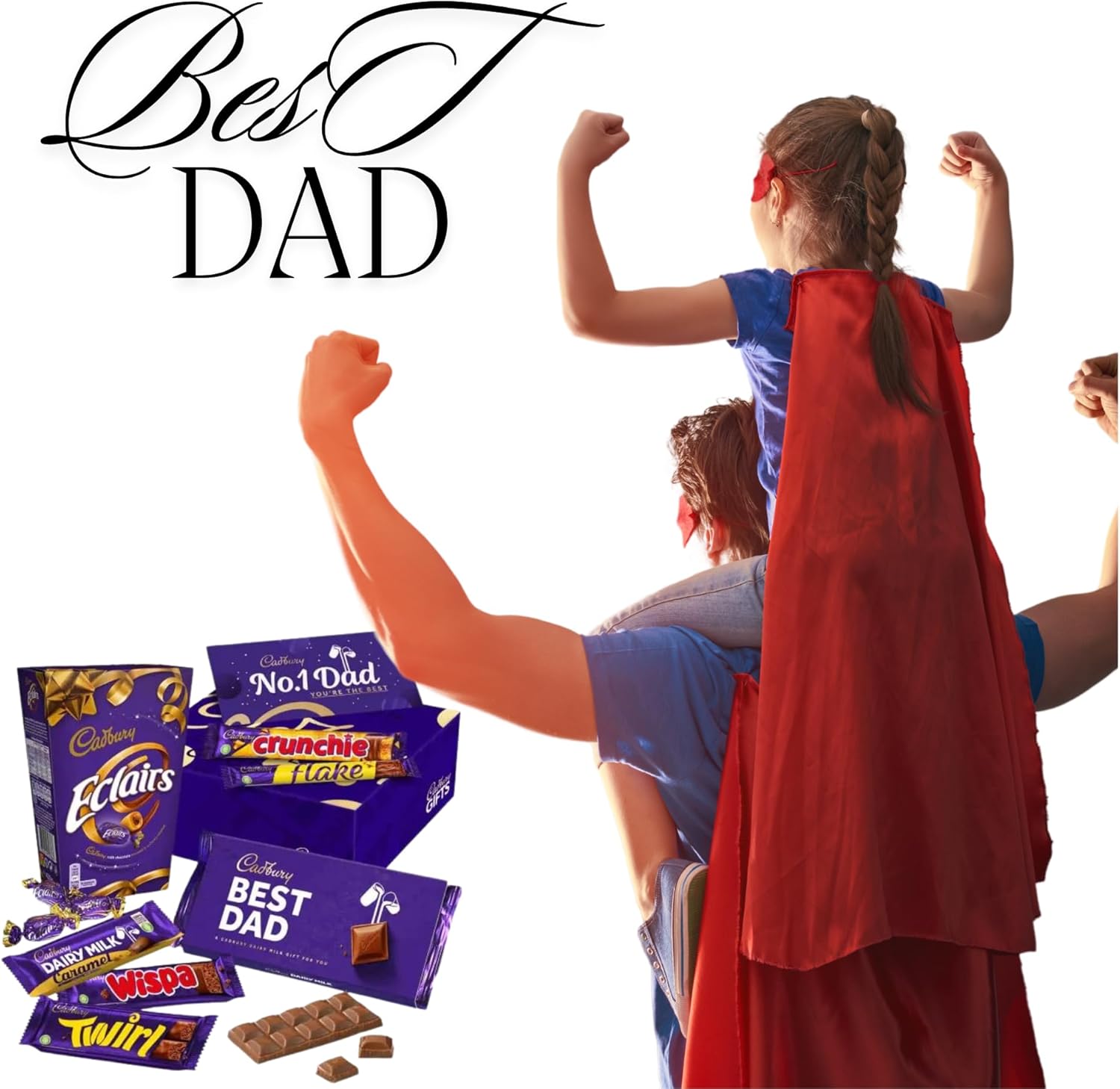 Gift box packed with Cadbury sweets and milk chocolate