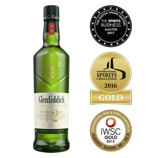  Glenfiddich 12 Year Old Single Malt Whisky 70cl bottle front view