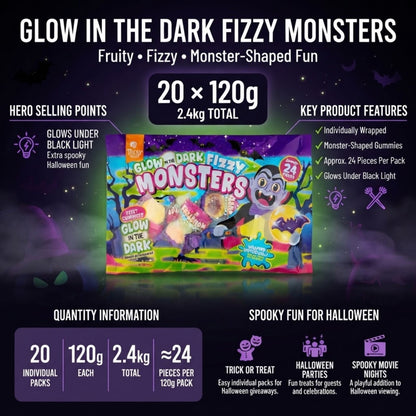 Glow in the Dark Fizzy Monster sweets