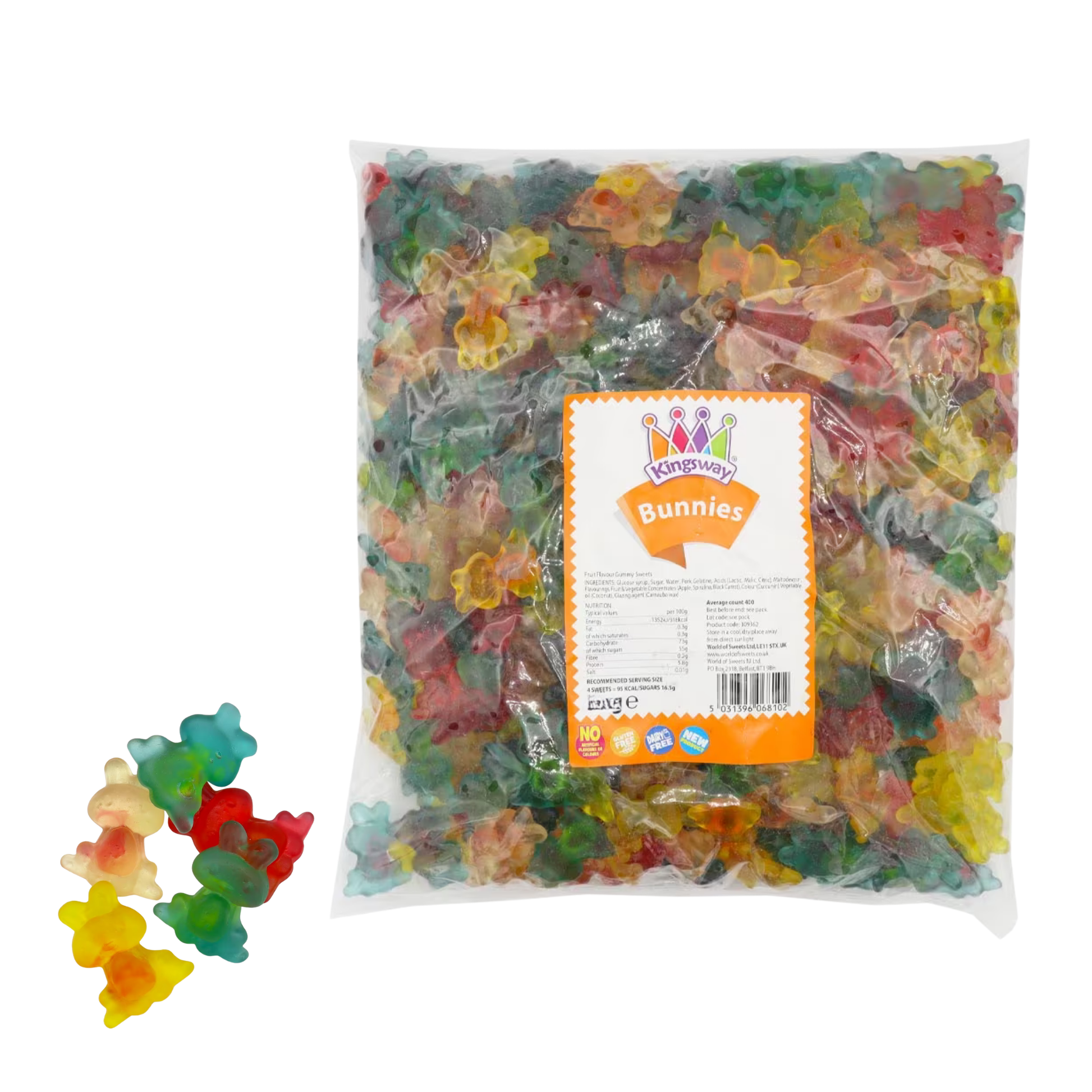 No artificial colours or flavours gummy bunnies