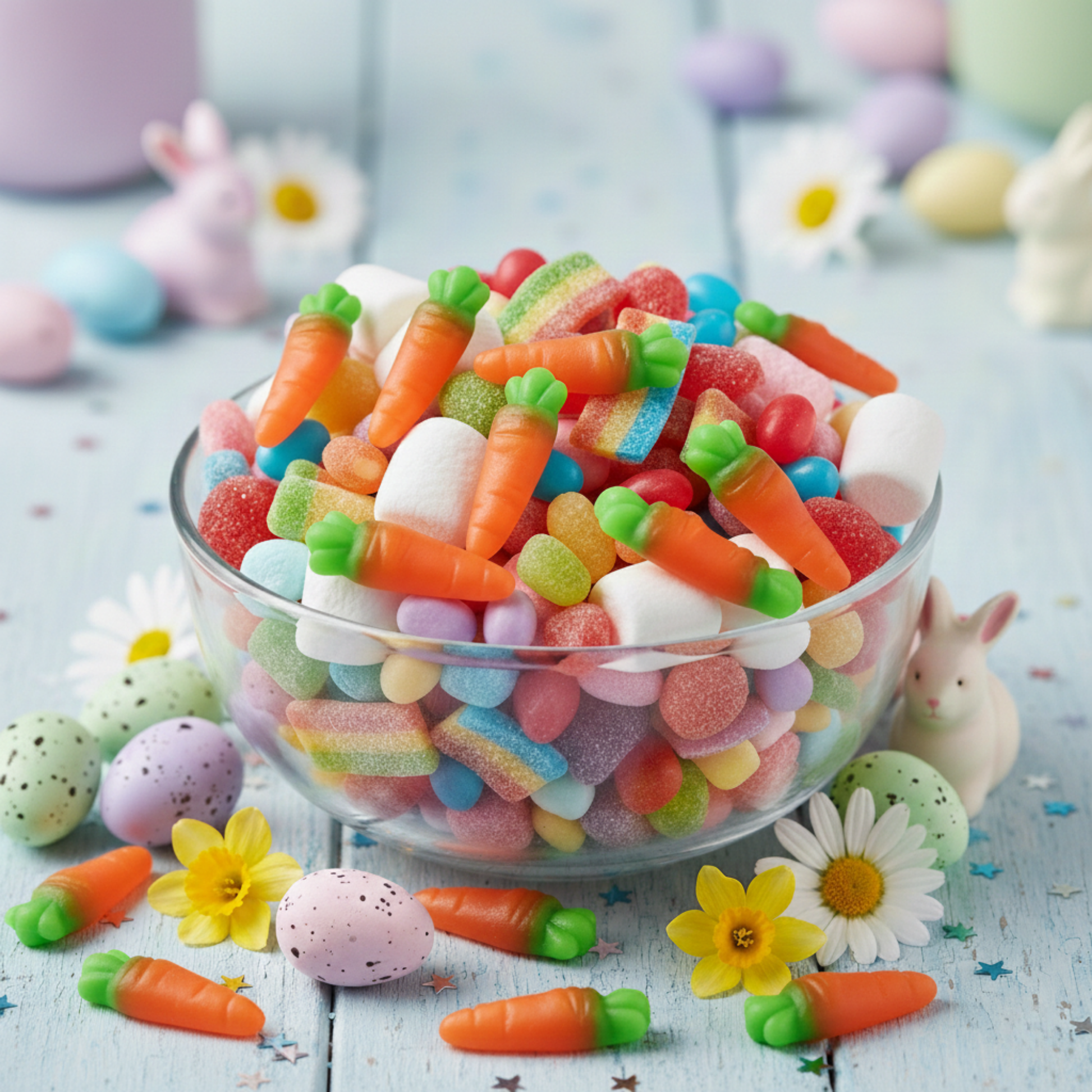 Bulk gummy carrots for Easter celebrations or parties