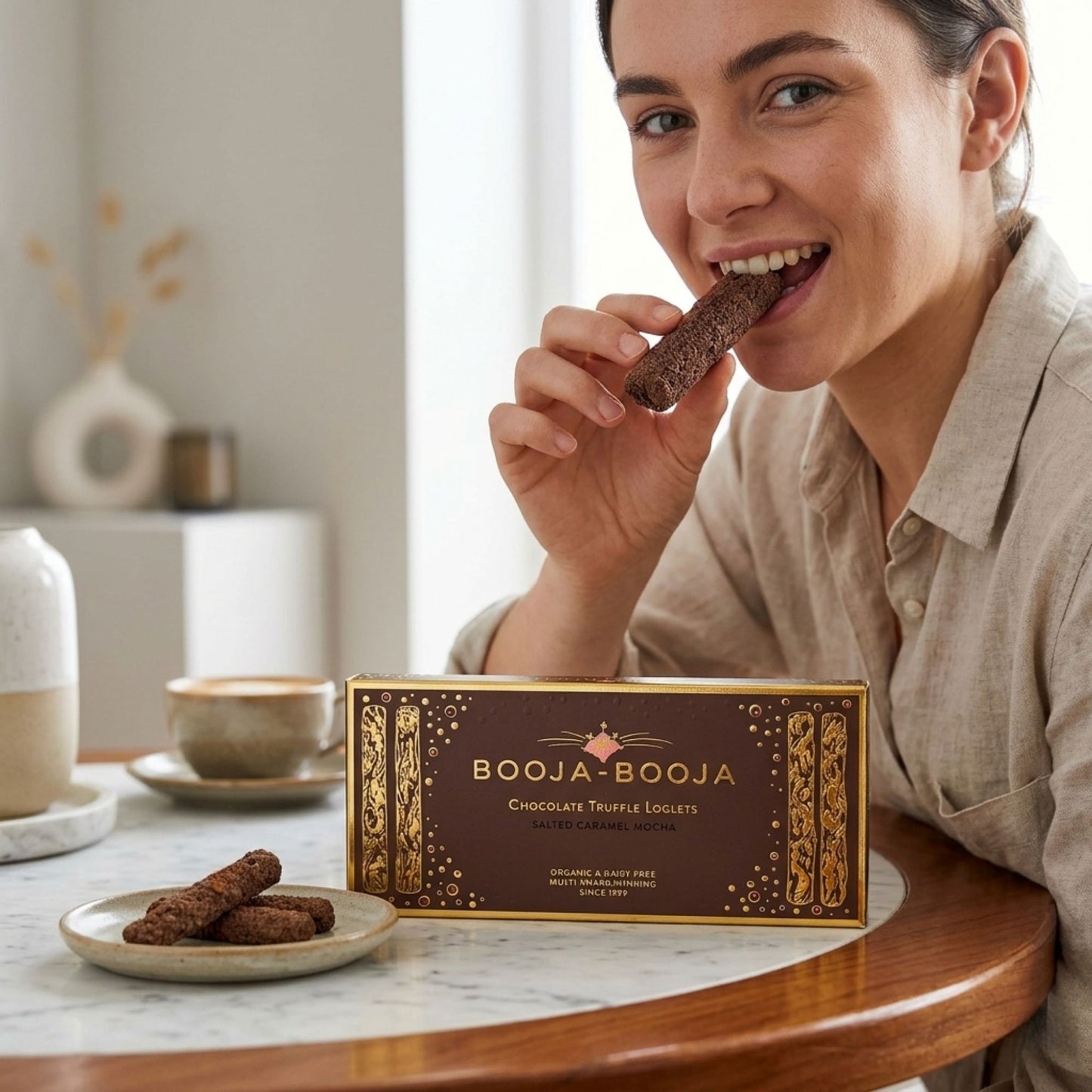 Indulgent salted caramel and mocha chocolate treats
