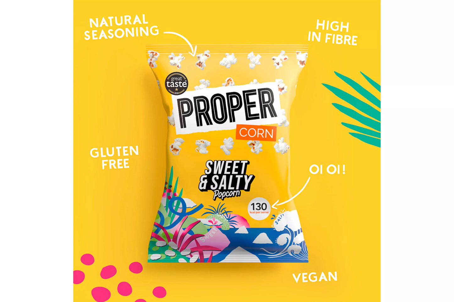 Sweet and salty popcorn ideal for home stock