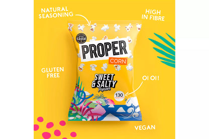 Sweet and salty popcorn ideal for home stock