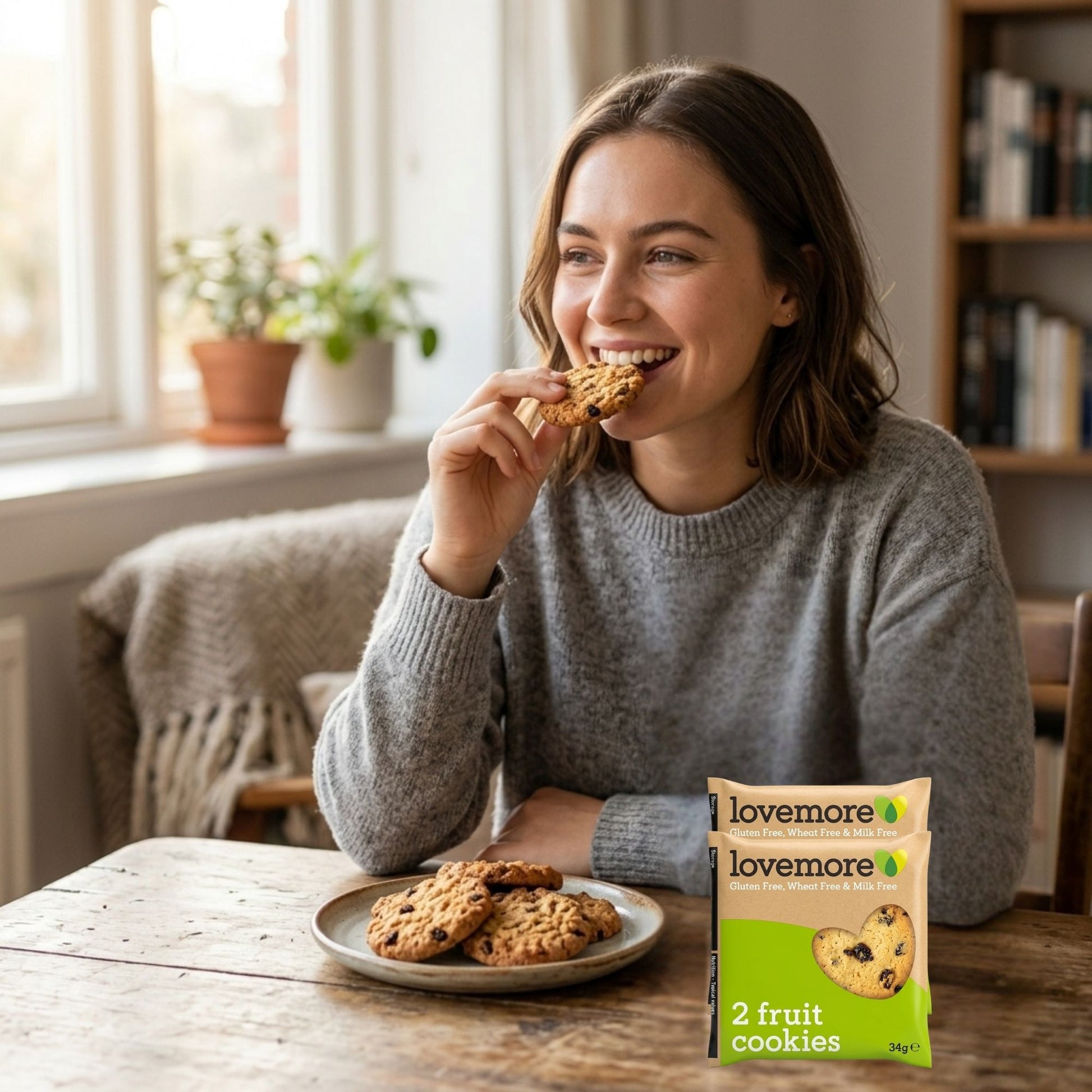 Gluten wheat and milk free fruit biscuits twinpack