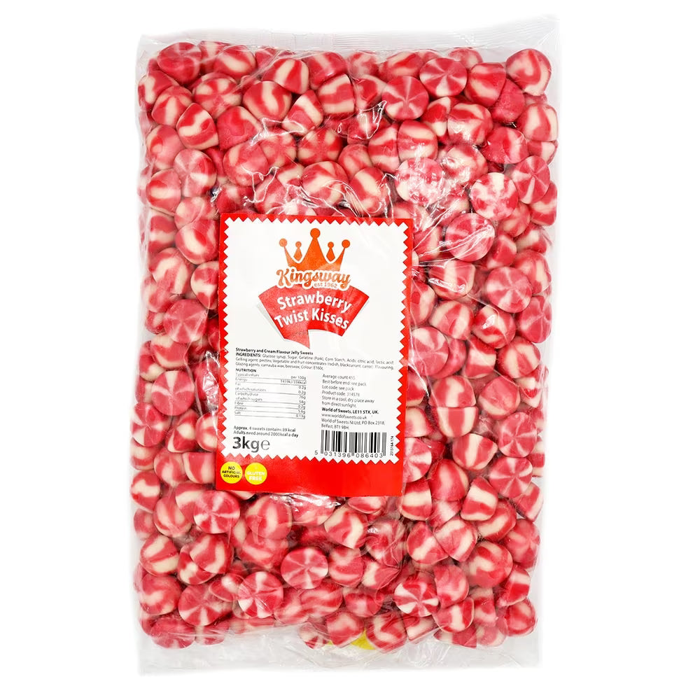 Fruity twist-shaped jelly candies for sharing