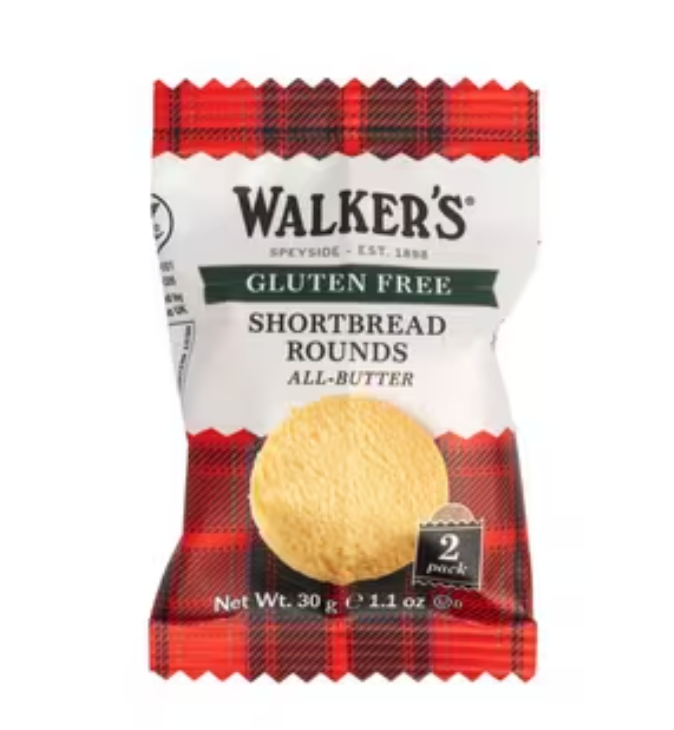 Individually wrapped gluten free biscuits by Walkers