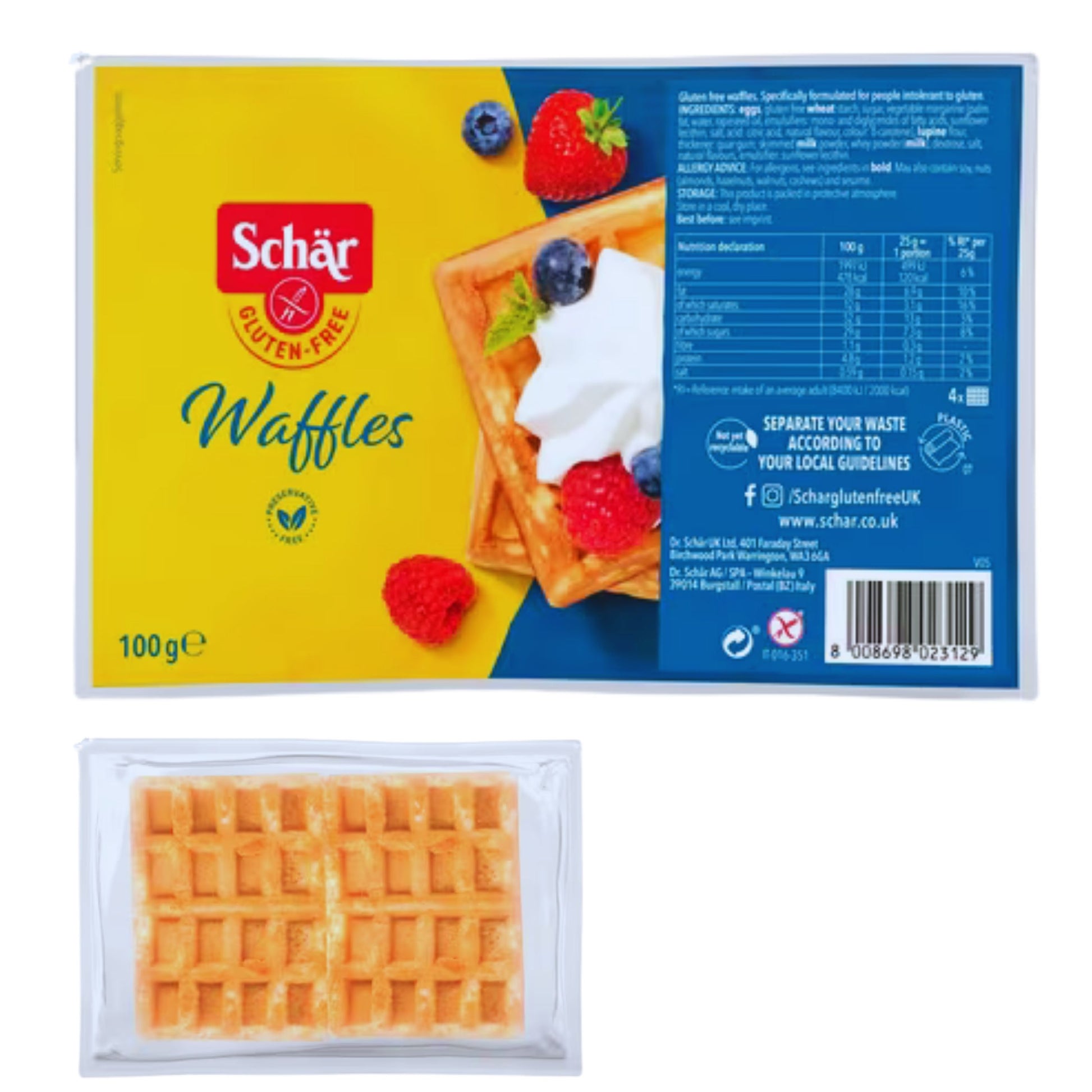 Soft gluten free waffles designed for coeliac friendly diets