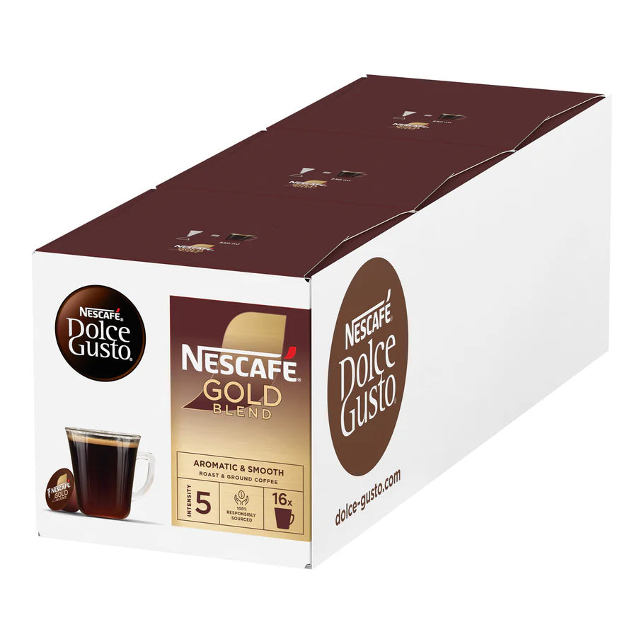 Medium roast black coffee pods for Dolce Gusto