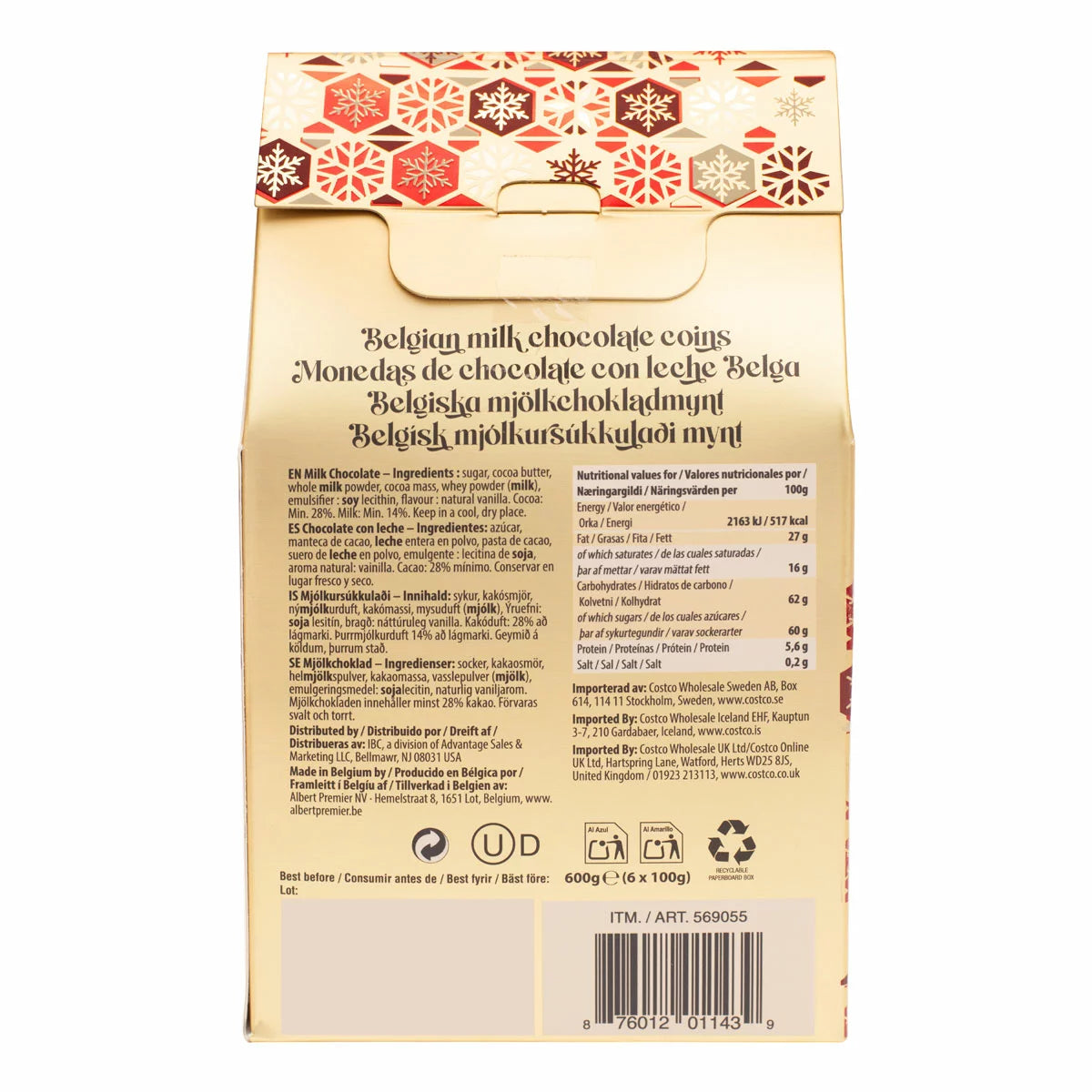 Smooth milk chocolate coins wrapped in shiny gold foil