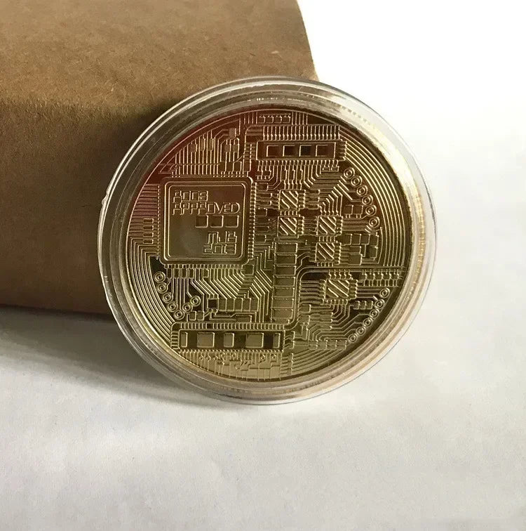Gold plated crypto commemorative coin