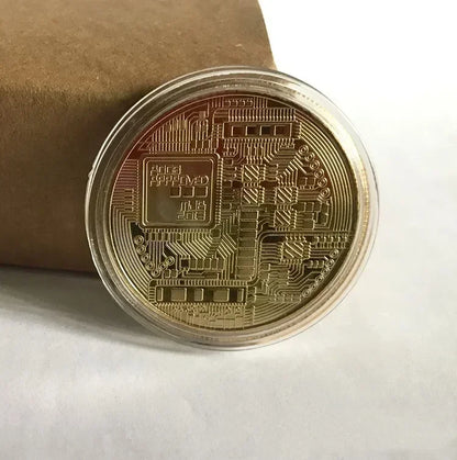 Gold plated crypto commemorative coin