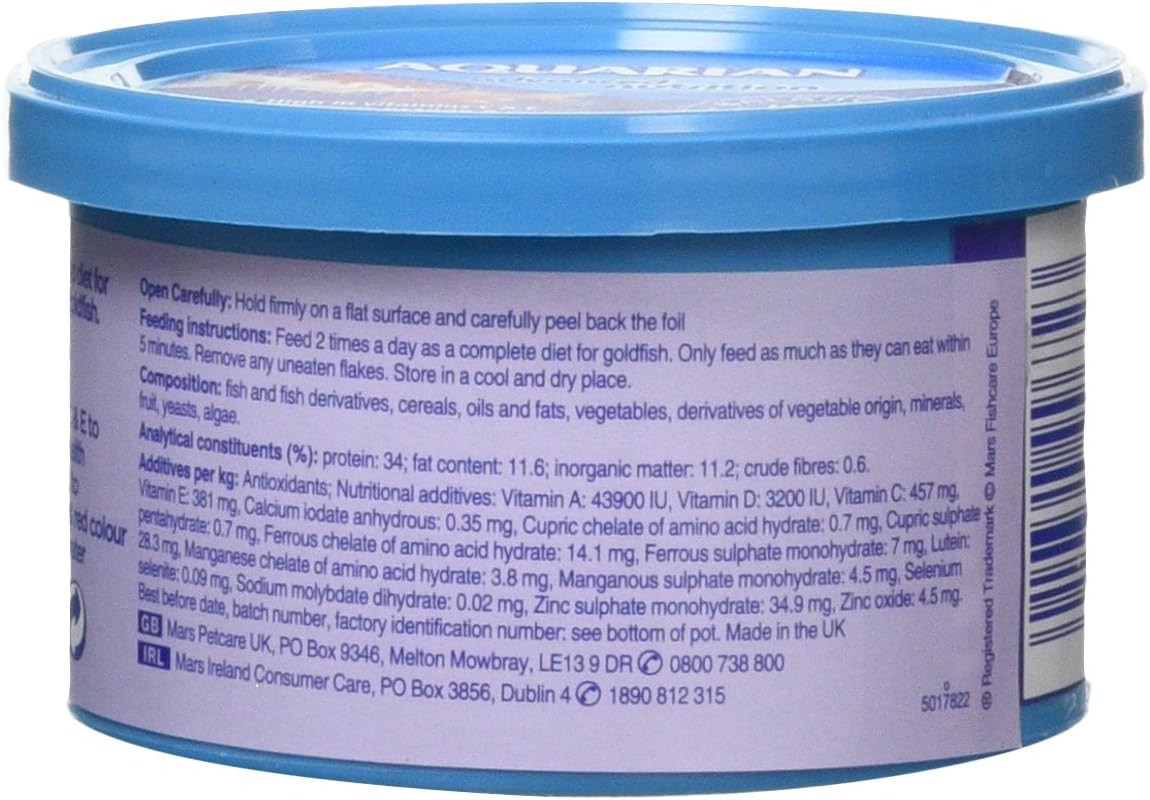 Complete nutrition flake food for goldfish – 25g tub