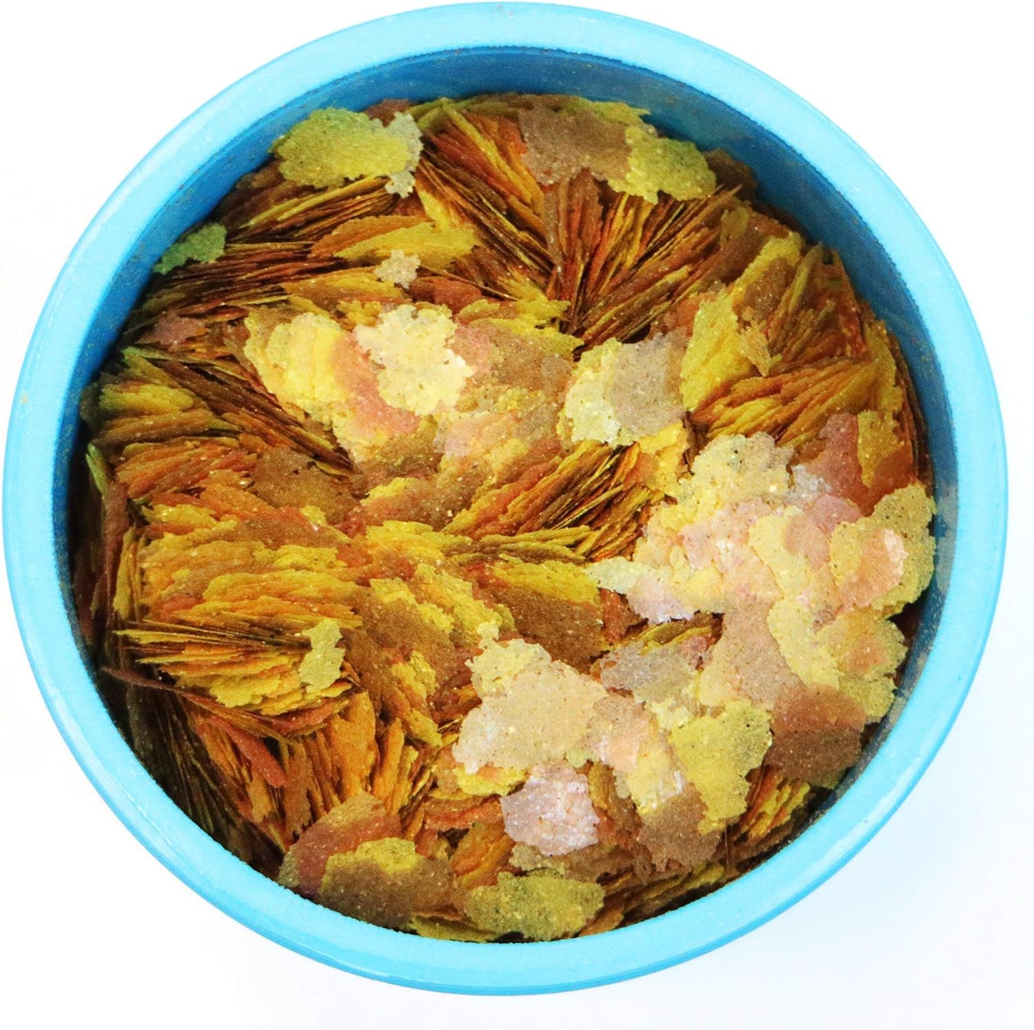 Flake food suitable for goldfish and small pond fish