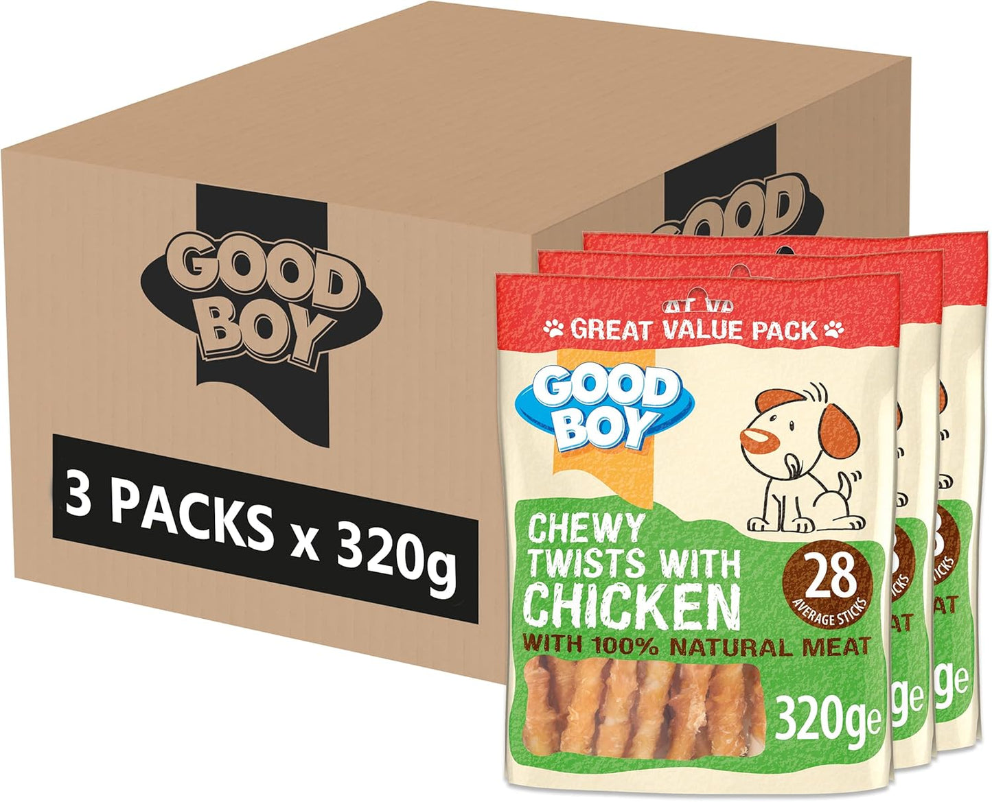 good boy chewy twists with natural chicken