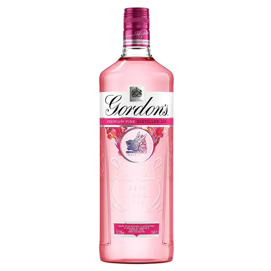 Gordon's Premium Distilled Pink Gin 1L bottle front view