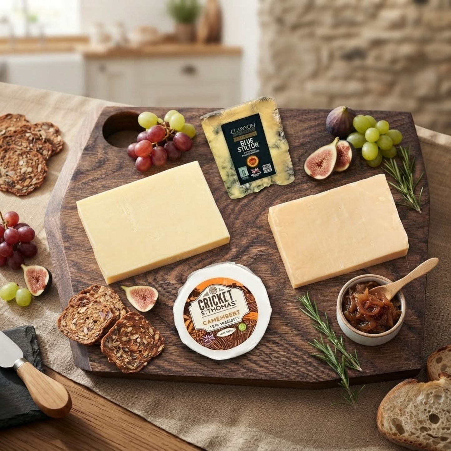 Cheese board pack with four varieties