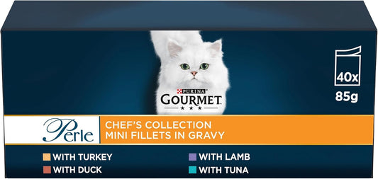 GOURMET Perle wet cat food 40 x 85g pouches in gravy