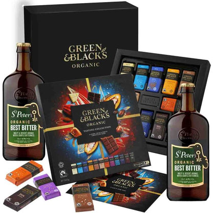 Green & Black’s chocolate and beer hamper with tasting collection