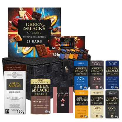 Green & Black’s organic chocolate hamper with variety bars