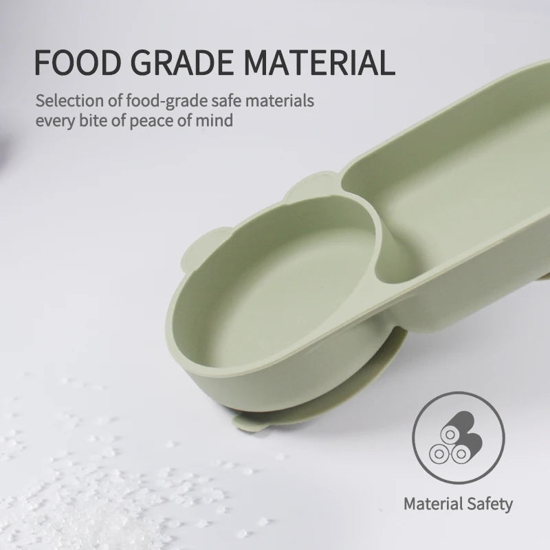 Divided baby bowl for separating foods and snacks
