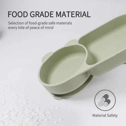 Divided baby bowl for separating foods and snacks