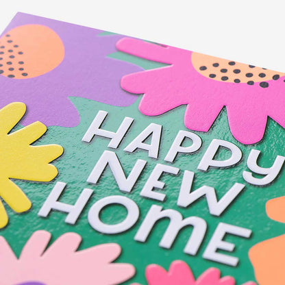 Green Floral New Home Card, a thoughtful new home card with ideas on what to write in a new home card and a perfect message in card for new home wishes.