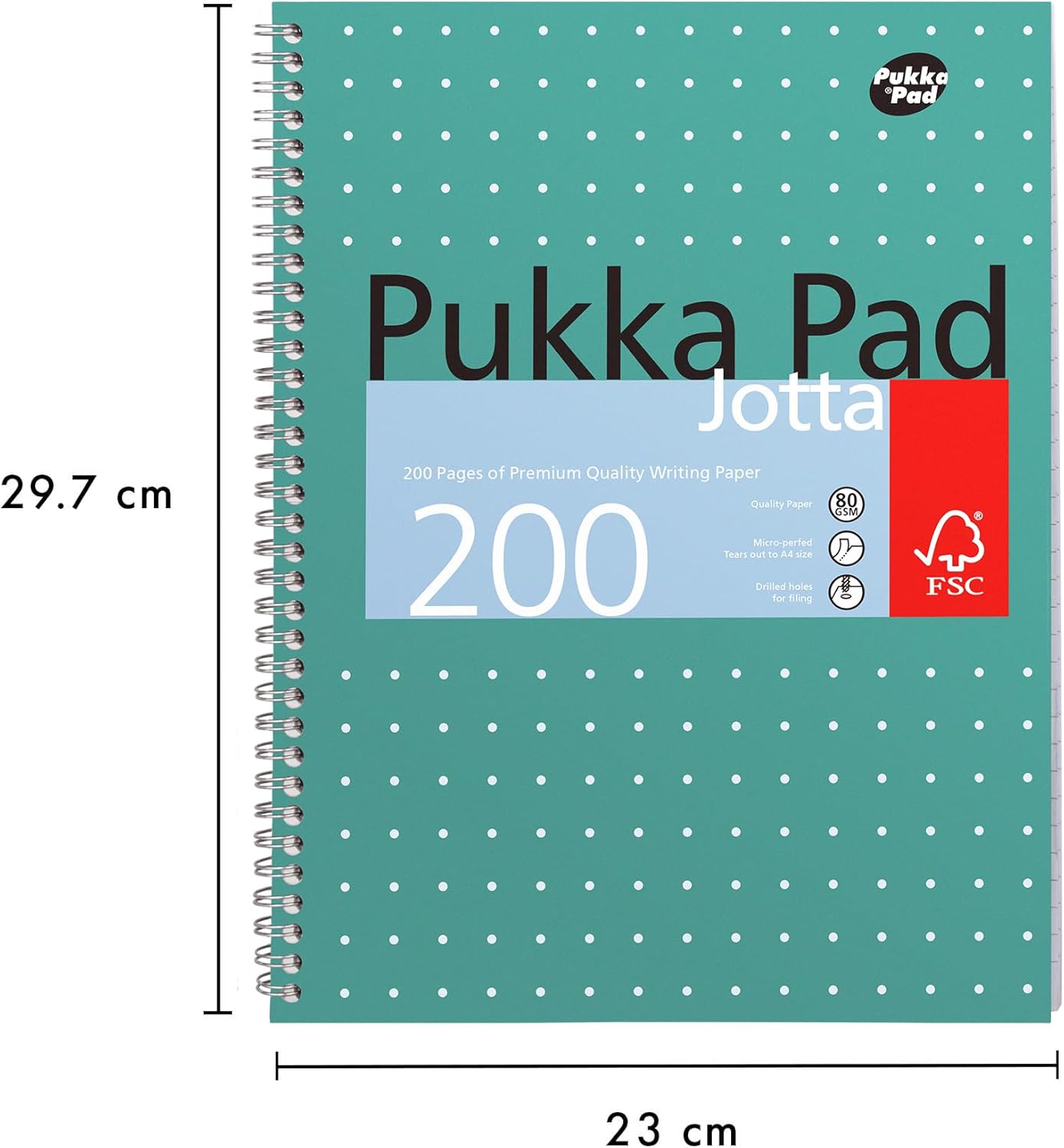 Wirebound A4 notebooks with 200 lined pages