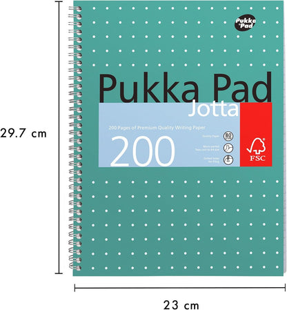 Wirebound A4 notebooks with 200 lined pages