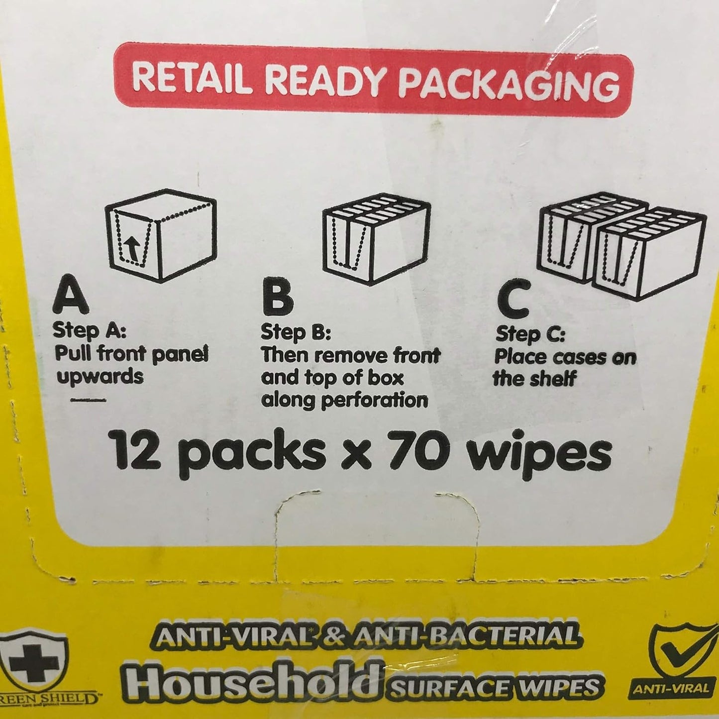  Greenshield Antibac Surface Wipes Multipack 70 Wipes x 12