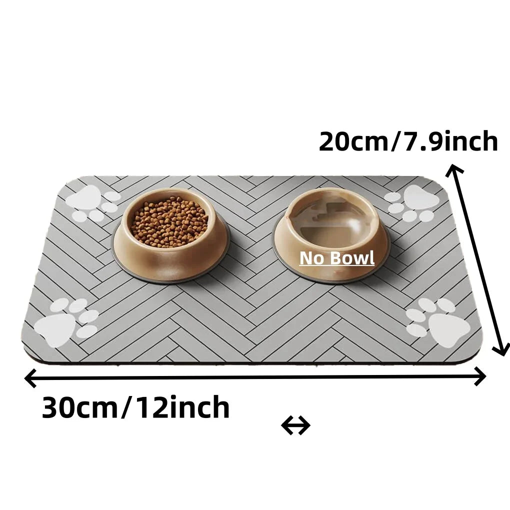 Absorbent waterproof pet feeding mat for dogs and cats with non-slip rubber backing – product view 13