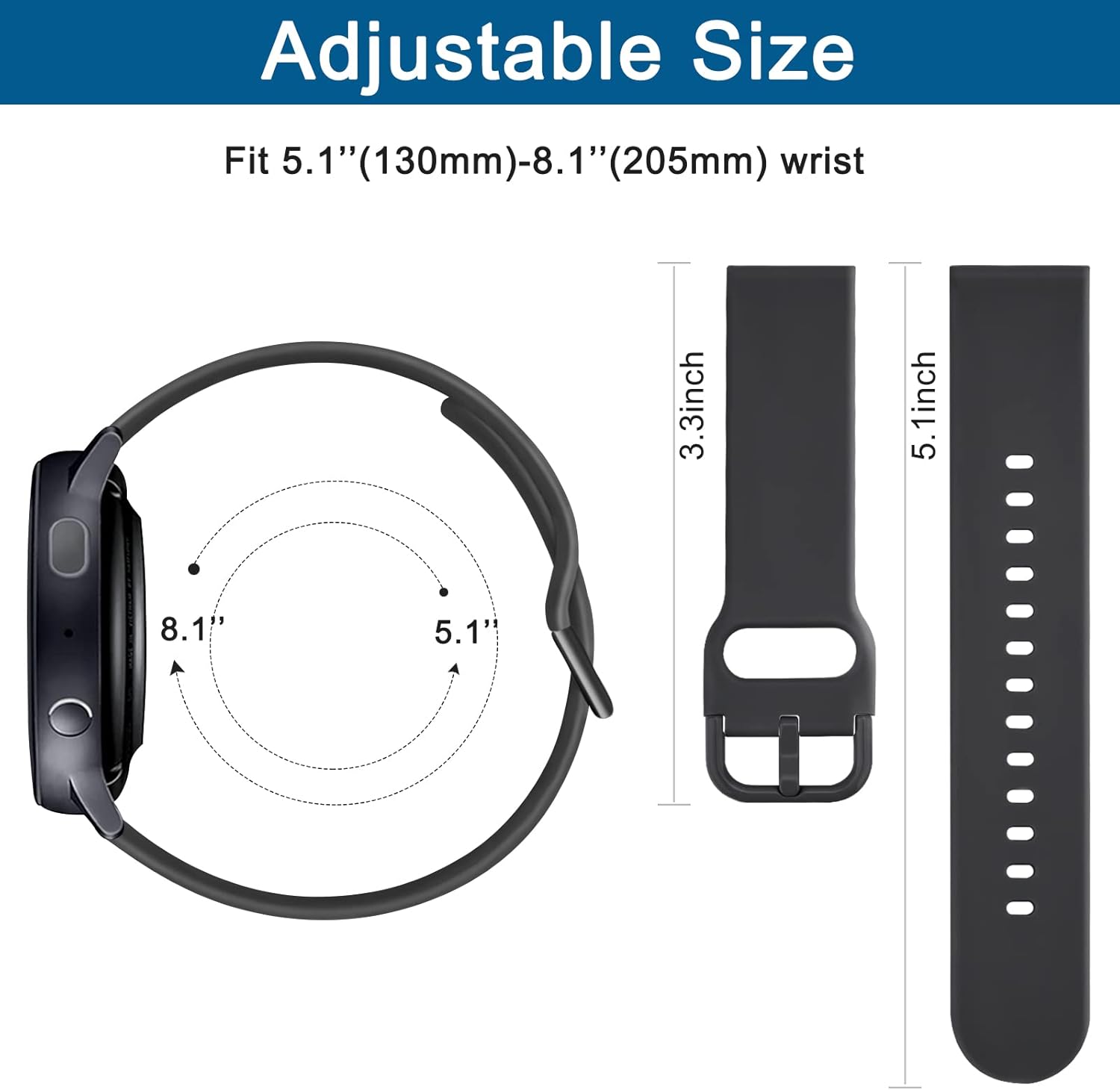 Soft replacement smartwatch band for Amazfit GTS 4 Mini and GTS 3