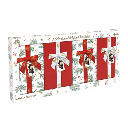 Gudrun Wrapped Belgian Chocolate Ballotin 4 Pack 516g