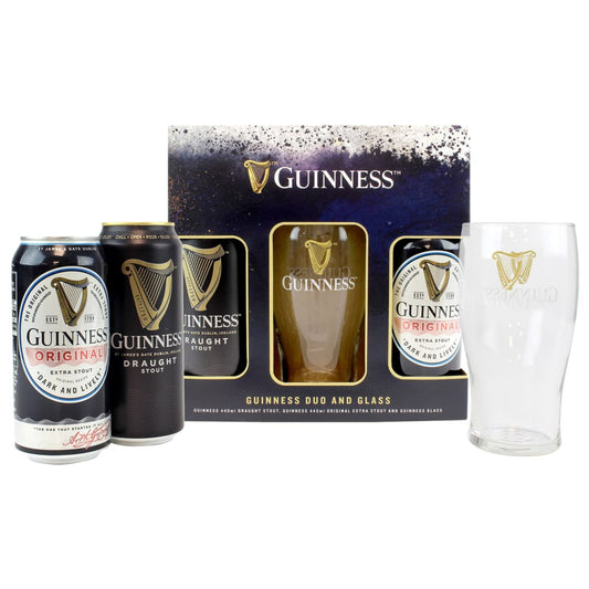 Guinness Duo & Glass Gift Set with Original and Draught cans