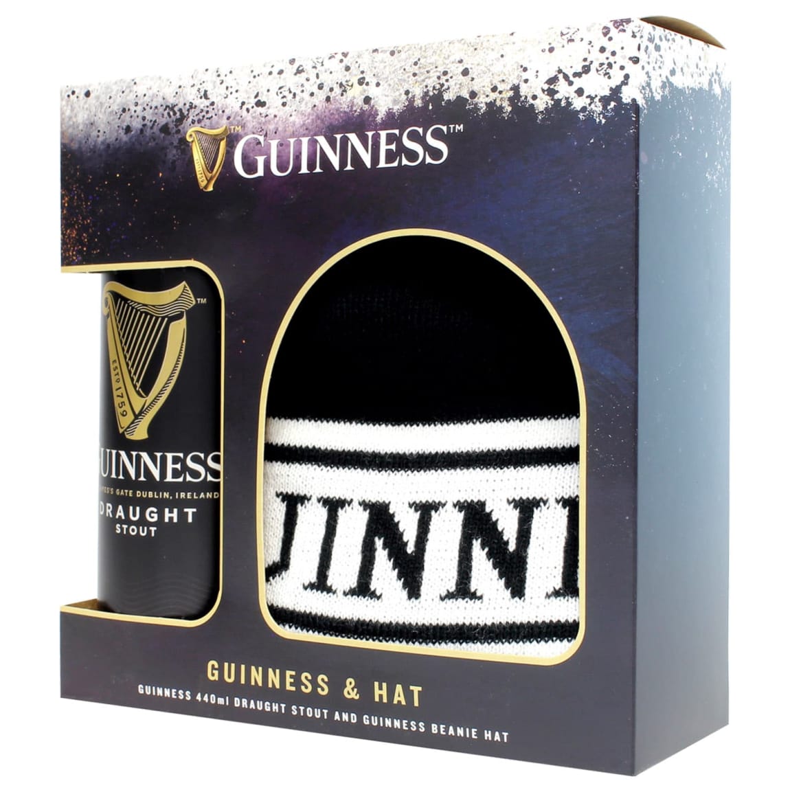 Guinness Christmas beer gift set with branded winter hat
