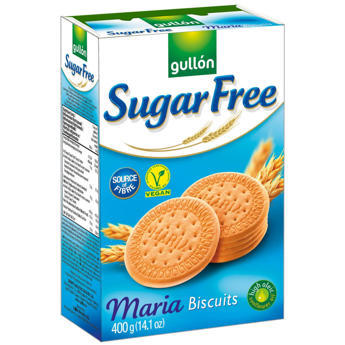 Gullon Sugar Free Maria Biscuits 400g pack of crisp, light biscuits