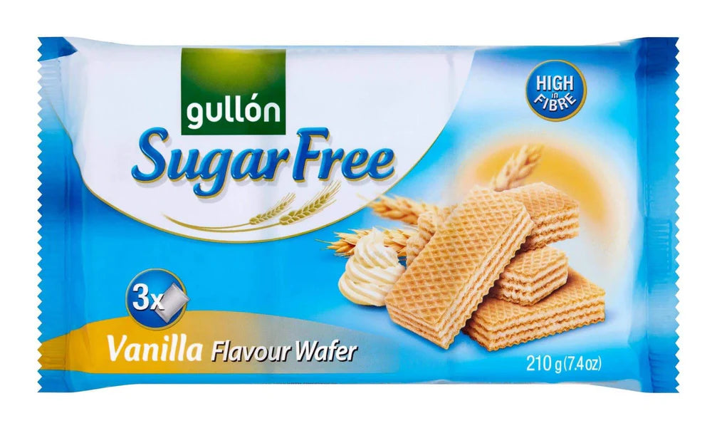 Sugar-Free Vanilla-Flavored Wafers by Gullón, 210g Pack