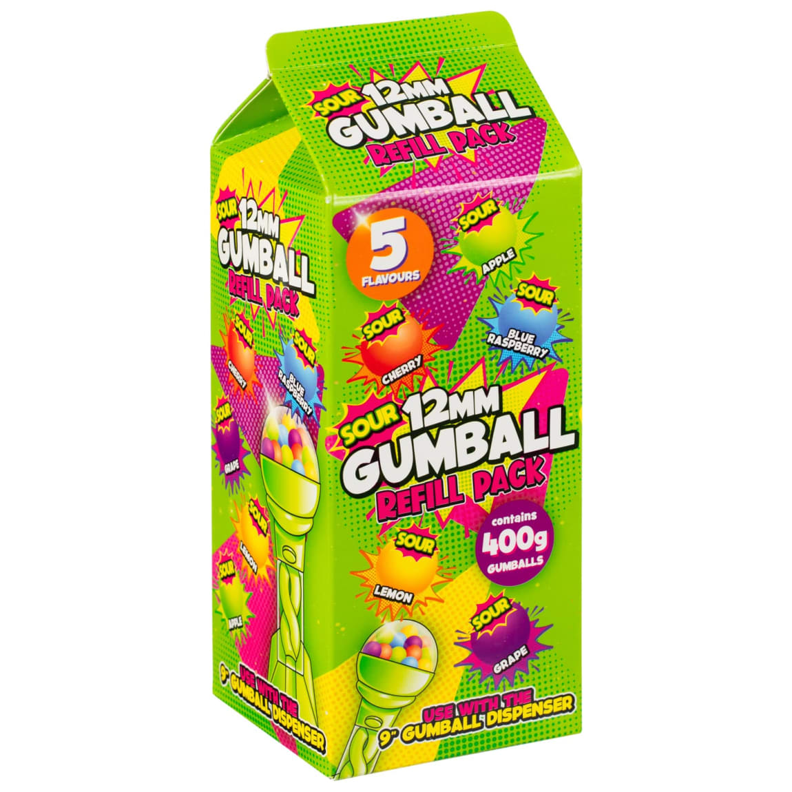 Gumball Refill Pack 12mm 400g fruity chewy sweets