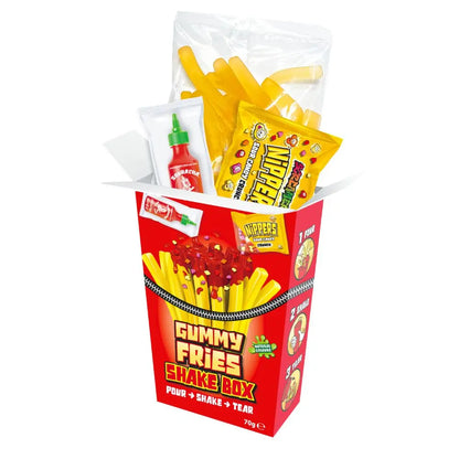 Interactive gummy fries candy box
