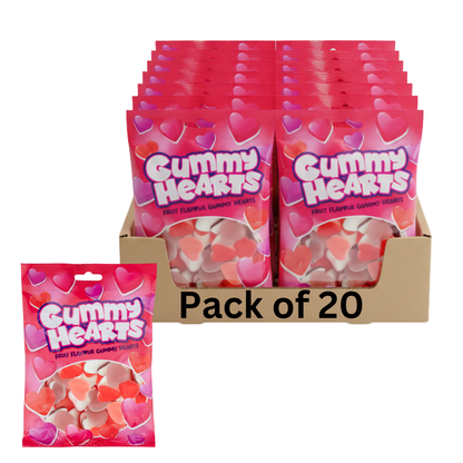 Juicy and sweet heart-shaped gummy candy