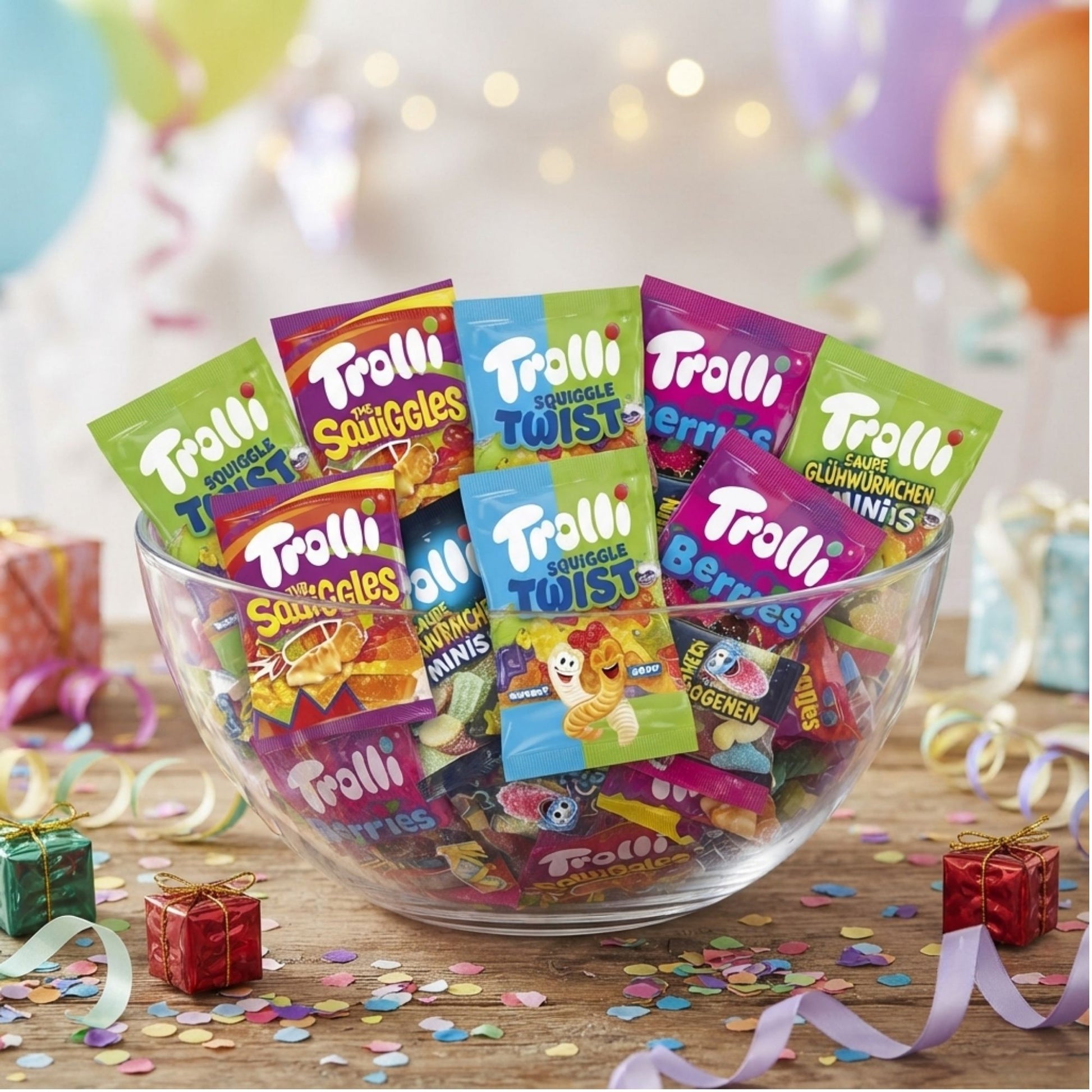 Gummy and sour sweet assortment
