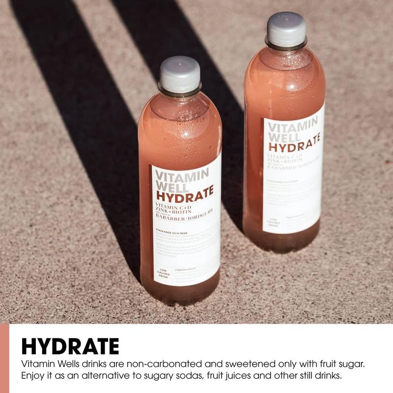 Scandinavian functional beverage in recycled bottles